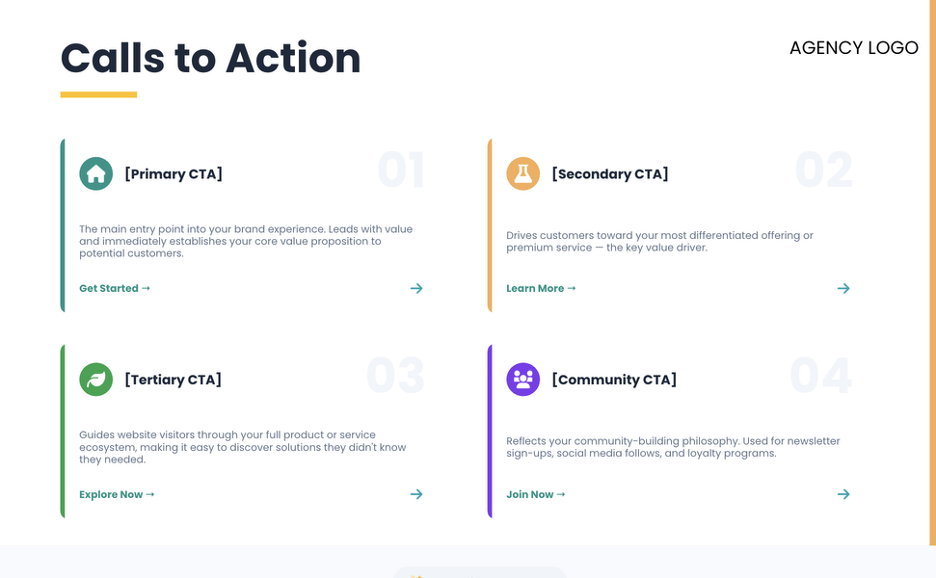 Calls to Action slide